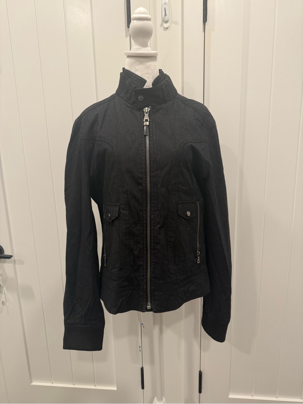 Men’s Zara Black Zip-Front Casual Jacket